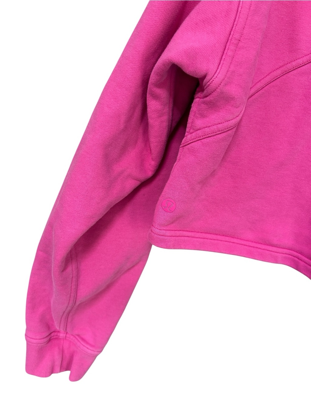 Lululemon All Yours Cropped Hoodie Sonic Pink Size 8 W3DTNS - Picture 5 of 8
